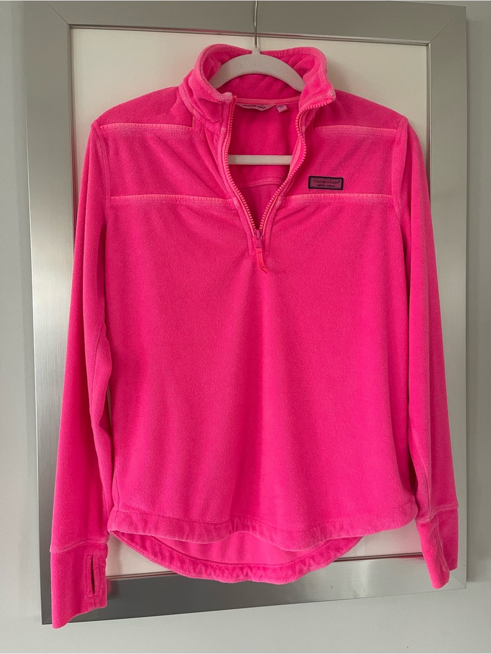 Vineyard Vines Pink Shep Shirt Quarter Zip Pullover
